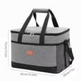 thumbnail image 3 of Large Insulated Lunch Bag, Insulated Cooler Bag, 16X12 In, Waterproof Fabric, Blue, Temperature Retention, Outdoor Picnic, Car Travel, Beach Trips, 1 Pc, 3 of 3