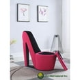 thumbnail image 5 of ORE International Pink/Black High Heels Storage Chair-Color:Pink, 5 of 5