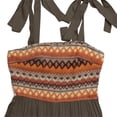 thumbnail image 5 of Mifsaly Womens Jumpsuits for Summer Boho Patterned Sleeveless Romper with Tie Shoulder Straps and Pockets Beach Vacation Casual One Piece Outfits Brown,XL, 5 of 9