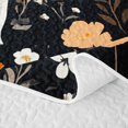 thumbnail image 5 of Homewish Halloween Floral Ghost Twin Quilt Set,Wild Autumn Flower Pattern Twin Coverlet Set,Black Cream Orange,2pcs, 5 of 7