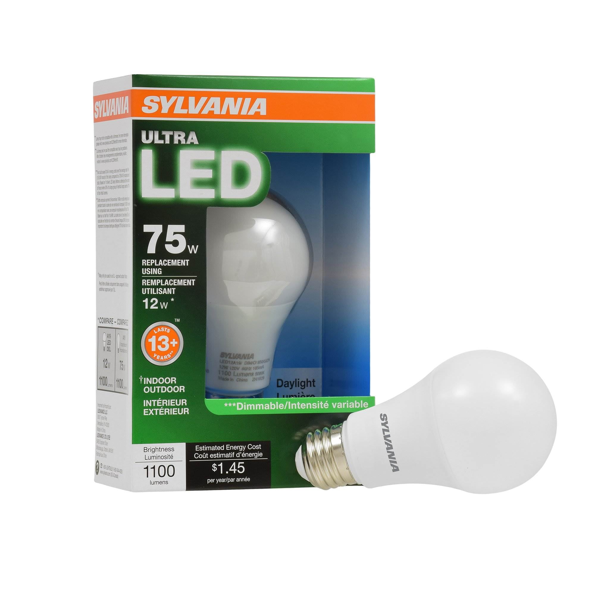 9W =75W Dimmable 1100 Lumens A19 LED Filament 27K Warm White Clear E26 Base Bulb