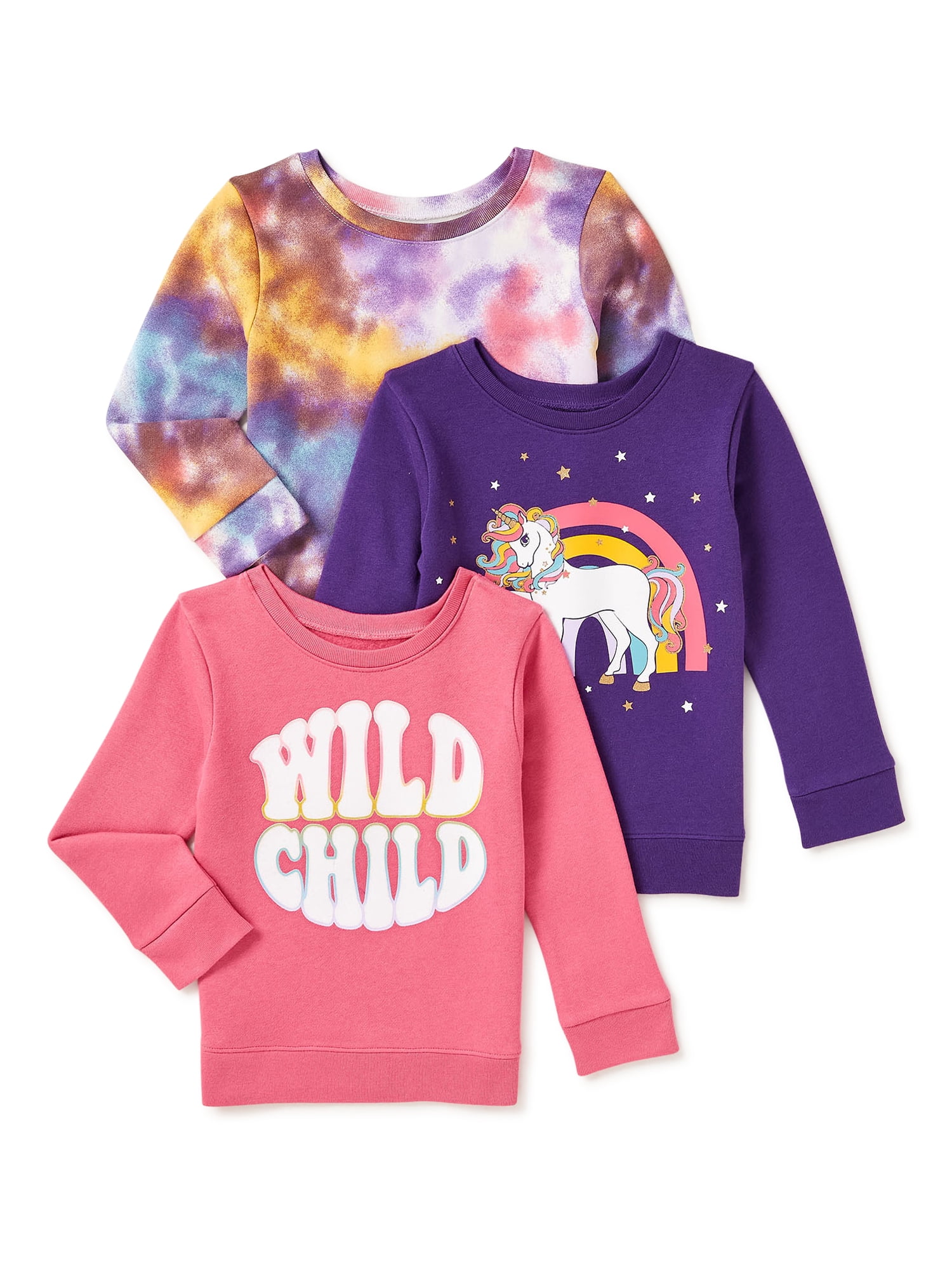 Sweatshirt Kids Toddlers Girls Outerwear Black Unicorn Garanimals 3T 5T 