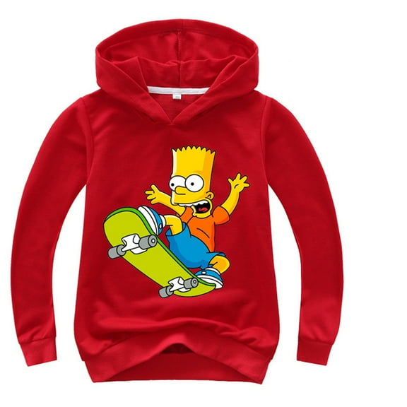 The Simpsons Hooded Sweatshirts Lightweight Casual Pullover Long Sleeve Tops for Boys Girls