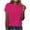 Hot Pink, variant on Women's Casual Short Sleeve Tops Solid Color Pullover Round Neck Spring Summer Fashion Tees Comfy Relaxed Basic Shirts, Hot Pink L