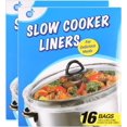 thumbnail image 1 of 32 Bags Slow Cooker Liners, Disposable Multi Use Cooking Bags,Large Size Fit 3QT to 8QT, Plastic Bags for Slow Cooker, Pans, Aluminum Cooking Trays, BPA Free-13 x 21 Inches, 1 of 6