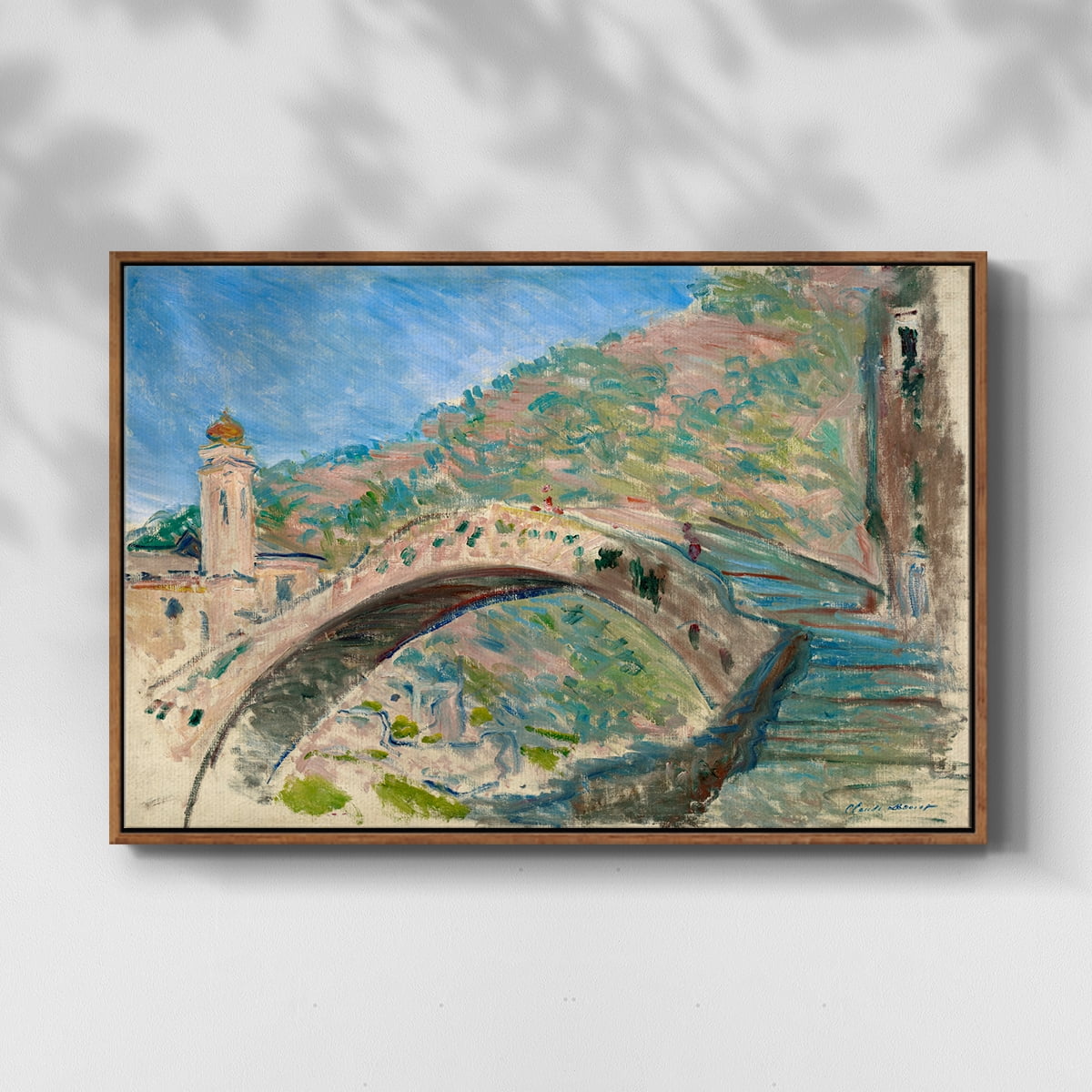 Vintage Landscape-CLIV By Wexford Home Framed in Walnut Wood Gallery Wrapped Canvas 27 in. x 41 in.