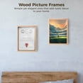 thumbnail image 3 of 2Pcs Wood Picture Frames, Wood Photo Frames, Rustic Natural Beech Wood Picture Frames, Set of 2 Nail-free Wood Frames for Diploma, Certificate, Photo, Poster, Personal Profile, 3 of 5