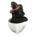 thumbnail image 3 of Witching Hour Halloween Black Cat with Witch Hat In Tea Cup Pet Pal Figurine, 3 of 6
