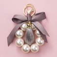 thumbnail image 5 of Llavero con nudo de lazo, llavero de perlas, bonito colgante, accesorios, bolso de moda, colgante, dijes, llavero de coche para mujeres y niñas, 5 of 5
