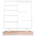 thumbnail image 2 of Desktop Jewelry Hanger Organizer Iron Art Jewelry Display Holder Earring Stand with Wooden Tray, 2 of 4