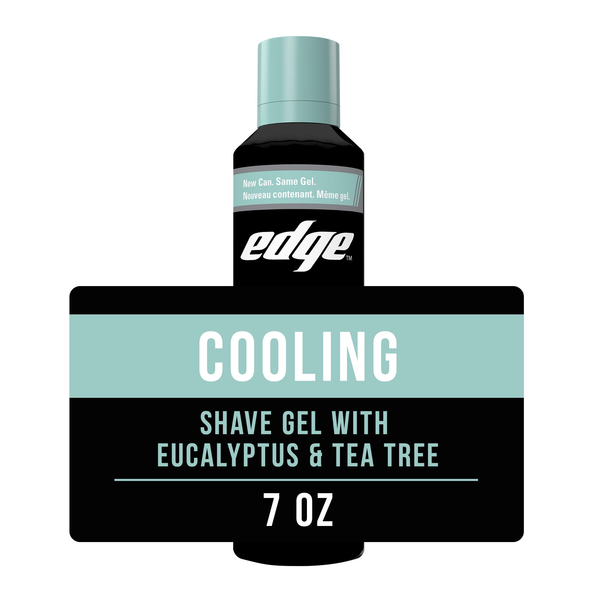 Edge Mens Cooling Shave Gel, 7 oz, Eucalytpus & Tea Tree Scent, Foaming Men's Shave Cream