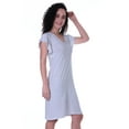 thumbnail image 3 of Moomaya Robe d'Été Décontractée avec Col en V, Manches à Volants, Longueur Genou, Robes T-Shirt, 3 of 6