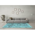 thumbnail image 3 of Ahgly Company Indoor Round Persian Light Blue Traditional Area Rugs, 4' Round, 3 of 4