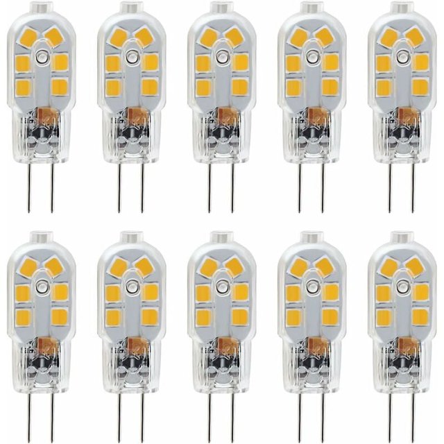 G4 LED-lampor 12V, 1W motsvarande 10W halogen, ej dimbar, 10-pack