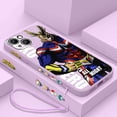 thumbnail image 3 of Funda de teléfono de Anime My Hero Academia para Apple iPhone, 15, 14, 13, 12, 11 Pro Max Plus, 8, 7, SE, funda líquida con Capa de cuerda izquierda, 3 of 5
