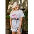 thumbnail image 4 of Breast Cancer Pink for Life Ribbon Women's Graphic T Shirt Tees Brisco Brands M, 4 of 5