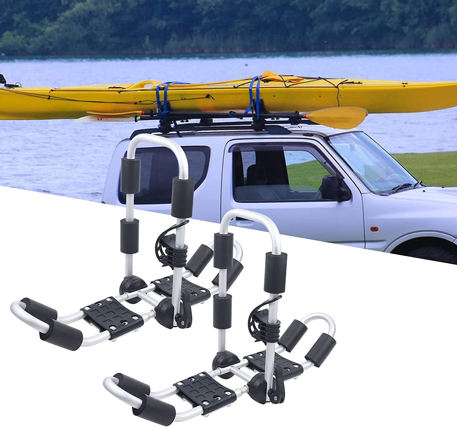 FETCOI Kayak Roof Rack, JBar Kayak Roof Rack, 2 PCS/Set Universal