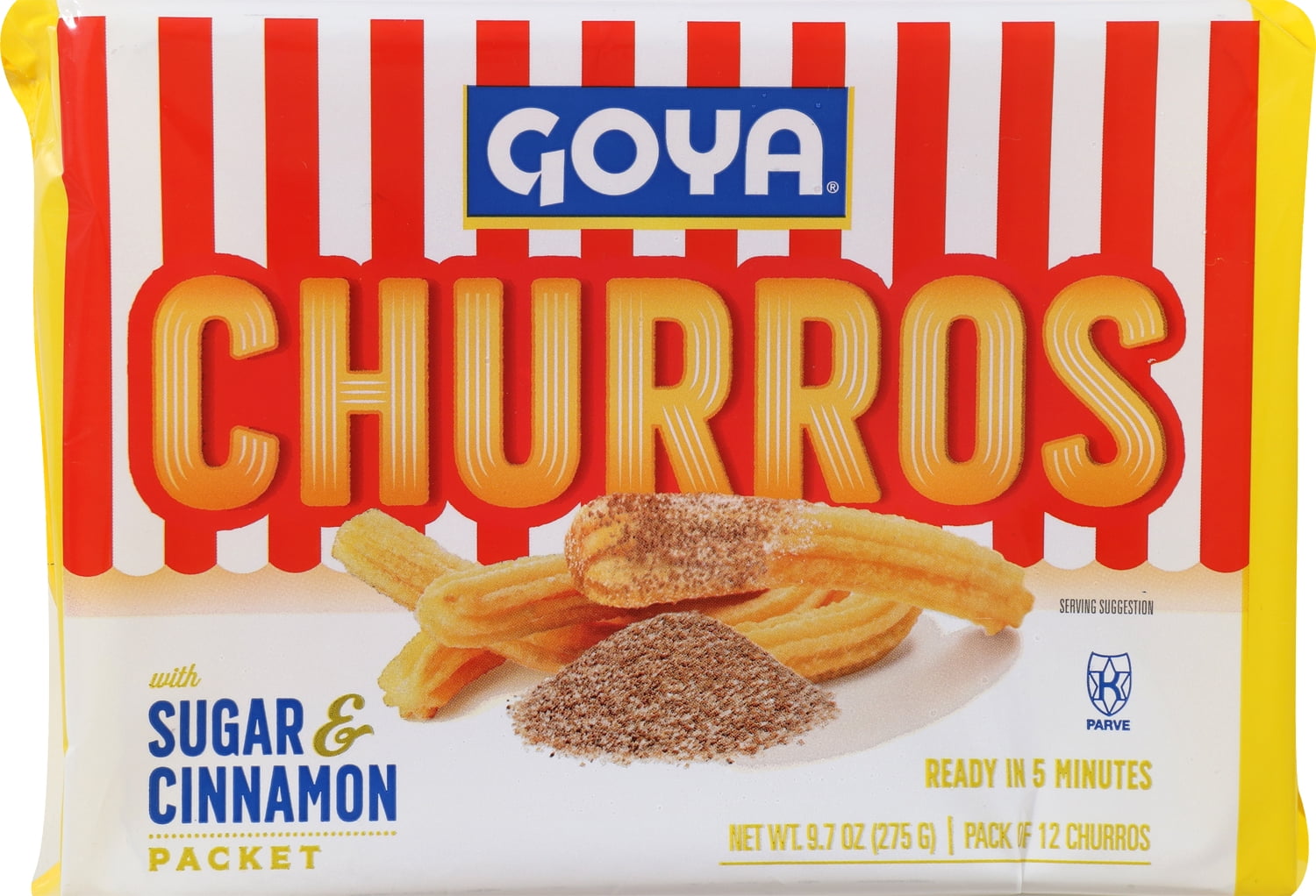 Goya Churros Sugar Cinnamon 9.7 oz, 12 Ct