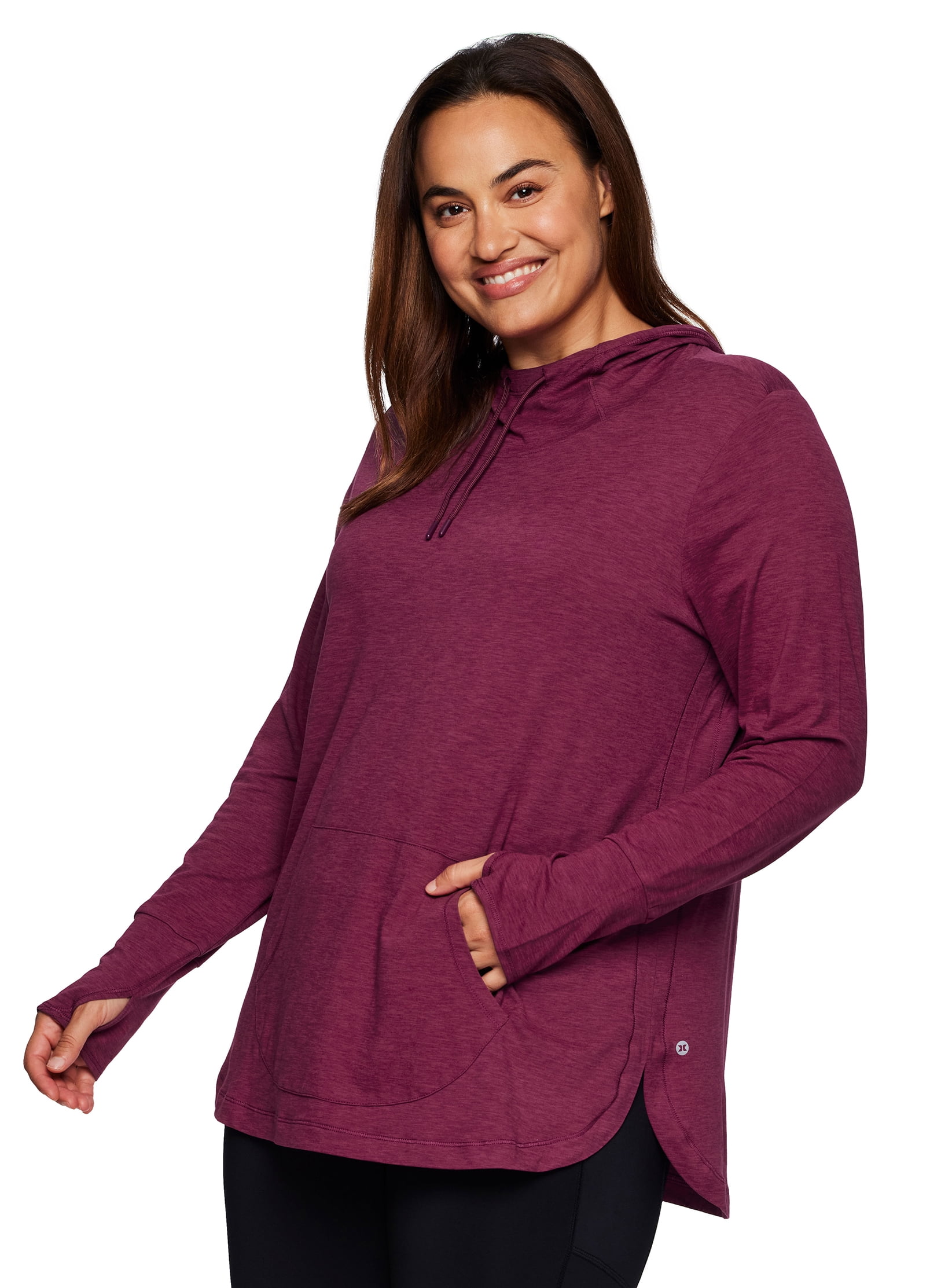 RBX Active Plus Size Women's Super Soft Lightweight Hoodie Tunic With ...