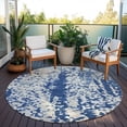thumbnail image 6 of Addison Rugs Chantille Indoor/Outdoor Transitional Abstract Navy Washable Round Rug, 8' x 8', 6 of 6