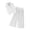 White, variant on KAUOD Girls Summer Suit Outfits 2 Piece Sleeveless Double Breasted Jacket and Pleated Pants Set Loose Trendy Clothe