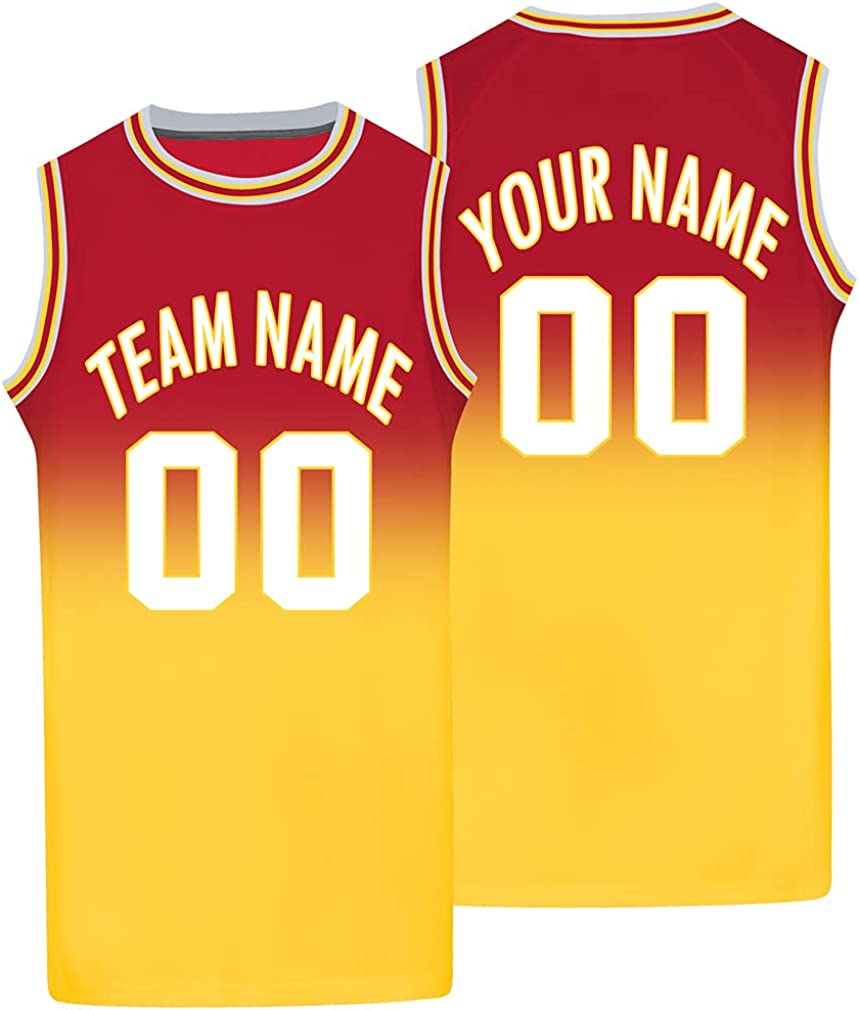 Custom Color Crash Gradient Basketball Jersey for Men Women Youth Design  Your Own Stitched/Printed Letters and Numbers 