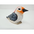 thumbnail image 3 of Red Bellied Head Woodpecker Wood Figurine Forest Common Woodland Pecker Sapsucker Miniature Bird Art Carve Small Animal, 3 of 4