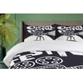 thumbnail image 4 of Ambesonne Cinema Festival Duvet Cover Set, Movie Camera Design, 2-Calking, Dark Violet Blue White, 4 of 6