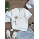 thumbnail image 1 of Young Girl Simple Dandelion Print Short Sleeve T-Shirt, 1 of 4