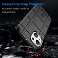 thumbnail image 3 of Slim Fit Case for iPhone 15 (Not fit 15 Pro), Rugged Shield Outdoor Durable Phone Case, Military Grade Anti-Dorp Protection and Camera Lens Protection Cover for iPhone 15,HD Black, 3 of 14
