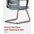 thumbnail image 3 of Office Guest Chair with Lumbar Support Mid Back Mesh Space Air Grid Series Reception Conference Room, 3 of 7