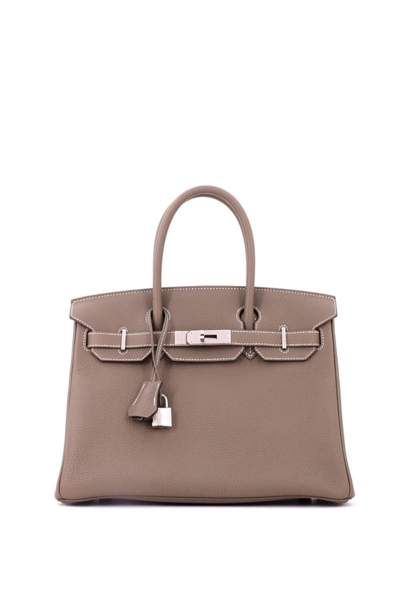 Pre-Owned Birkin Handbag Grey Togo with Palladium Hardware 30 By Rebag