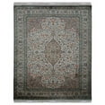 thumbnail image 2 of Rugsotic Carpets Hand Knotted Persian, Oriental Original Silk Floor Area Rug For Living Room Bedroom, Cream, 5'x7', 2 of 5