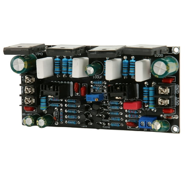 Placa de Amplificador de Potencia, Módulo de Placa de Amplificador de Potencia PCB 200W A1943 C5200 Rango de Suministro de Alimentación Amplia para Altavoz
