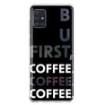 thumbnail image 1 of MUNDAZE Samsung Galaxy A31 Shockproof Clear Hybrid Protective Phone Case Black Clear Funny Text Quote But First Coffee Cover, 1 of 5