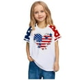 thumbnail image 4 of AUNVITO Kids Patriotic Print Raglan Sleeve Casual Short Sleeve T-Shirt Round Neck Comfortable Fit Graphic Tee Independence Day Theme, 4 of 7