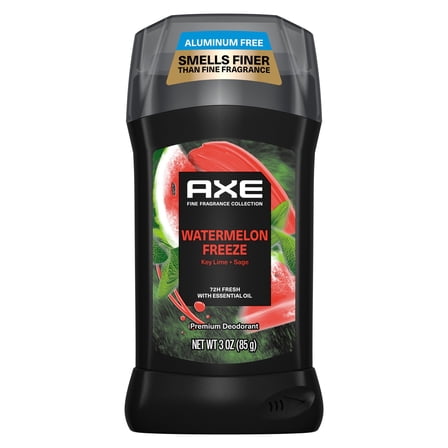 AXE Fine Fragrance Collection Deodorant Stick Watermelon Freeze 72 Hour Sweat & Odor Protection, 3 oz