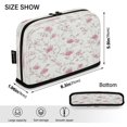 thumbnail image 3 of Pencil Bag with Magnetic Foldable Base Large Capacity Stand-Up Pencil Case Durable Nylon Pen Pouch Small Pink Floral Pattern, 3 of 7
