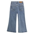 thumbnail image 2 of KIDSCOOL SPACE Girls Flared Denim Pants, 5-14T Elastic Waistband Inside Stretchy Slim Jeans,Light Blue,6-7 Years, 2 of 6