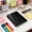 Black, variant on A5 Ring Notebook Black Blue Pink Purple Gray Plain Colored, Removable Pages, Multi-Hole Binder 8.26"x6.29" Paper, Professional Office Journal, Flexible Refills