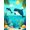 Turquoise Blue, Pattern 15, variant on ODIKA 8'x10' Washable Area Rug Whale And Sea Turtle Cartoon Ocean Animal With Nautical Border for King Size Bedroom Under Bed, Master Suite, Non-Shedding, Easy Care