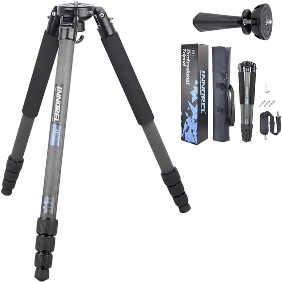 RT80c carbon Fiber Tripod Professional Birdwatching Heavy Duty camera 20kg max Load Bowl Tripod Birdwatching camera Stand with 75mm Bowl Adapter