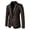 Coffee, variant on Men's Casual PU Leather Jacket Youth Blazer Fashion Slim Design High Quality Faux Leather Material