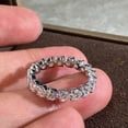 thumbnail image 2 of TAAPSEE JEWELS Heart Cut Diamond 14K White Gold Plated Full Eternity Women's Ring, 2 of 5