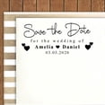 thumbnail image 2 of Printtoo Personalized Red Self Inking Wedding Stamp Custom Save The Date Rubber Stamper -68 x 30 mm, 2 of 6