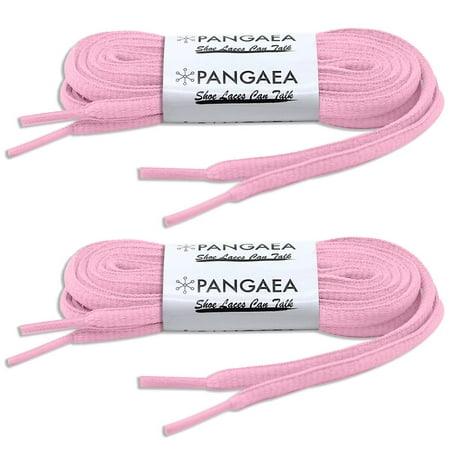 

[2-Pair Pack] Pangaea Oval Shoelaces Half Round 1/4 INCH Shoe Laces More Colors and Lengths Available