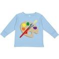 thumbnail image 3 of Inktastic Artist Palette and Brush Boys or Girls Long Sleeve Toddler T-Shirt, 3 of 5