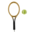 thumbnail image 1 of 1/6th Scale Tennis Scene Accessory f'' Action Figures Kumik DML BBI DID TC Dragon Props - Golden, 9.8cm, 1 of 8