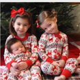 thumbnail image 4 of Una familia de tres y cuatro pijamas navideños familiares de manga larga con estampado de alces europeos y americanos, 4 of 4