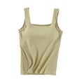 thumbnail image 5 of HAYIMI Women Stretch Camisole Tank Tops Soft Ribbed Knit Sleeveless Shirt Casual And Layering Square Neck Summer Solid Color Fashionable Vests, 5 of 5